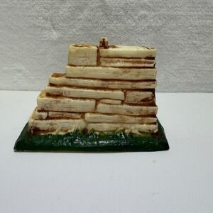 Breyer Model Horse Jumping Wall Accessory Stone Fence Obstacle Cream Green Base